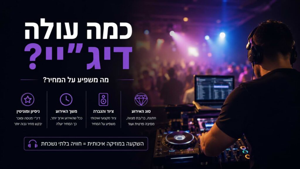 הסבר כמה עולה דיגיי לחתונה ועל המחירים